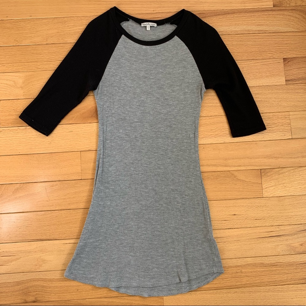 Cozy Waffle Knit Raglan Dress